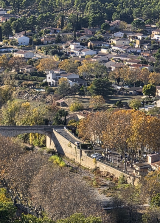 Bize Minervois vu de haut